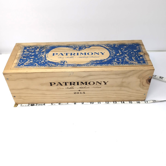 Patrimony Wine Box Wood Signed Paso Robles Adelaida District 2015 Rustic Decor - Picture 9 of 12